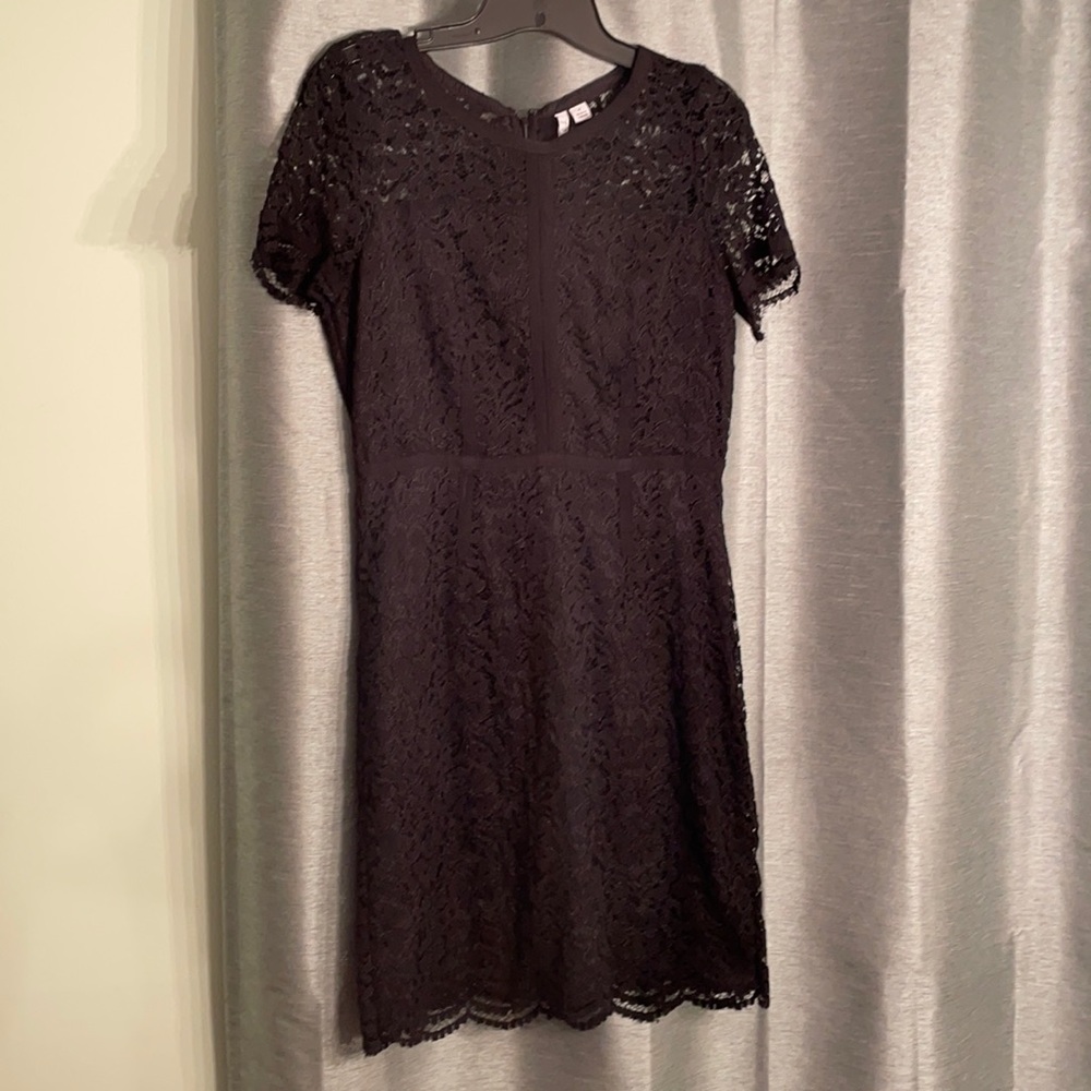 Elle brand size 8 black lace dress
